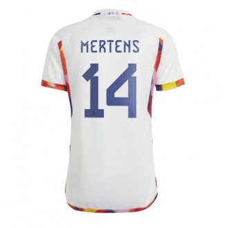 Herren Fußballbekleidung Belgien Dries Mertens #14 Auswärtstrikot WM 2022 Kurzarm